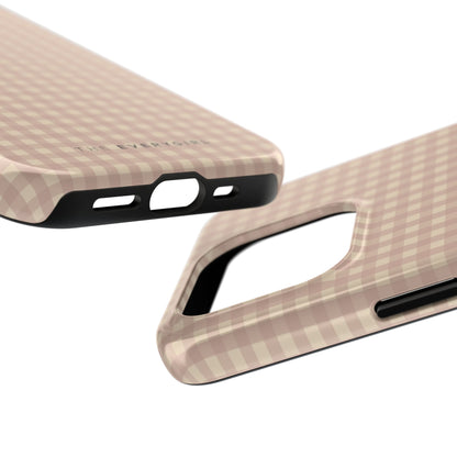 Neutral Blush Gingham IPhone Case