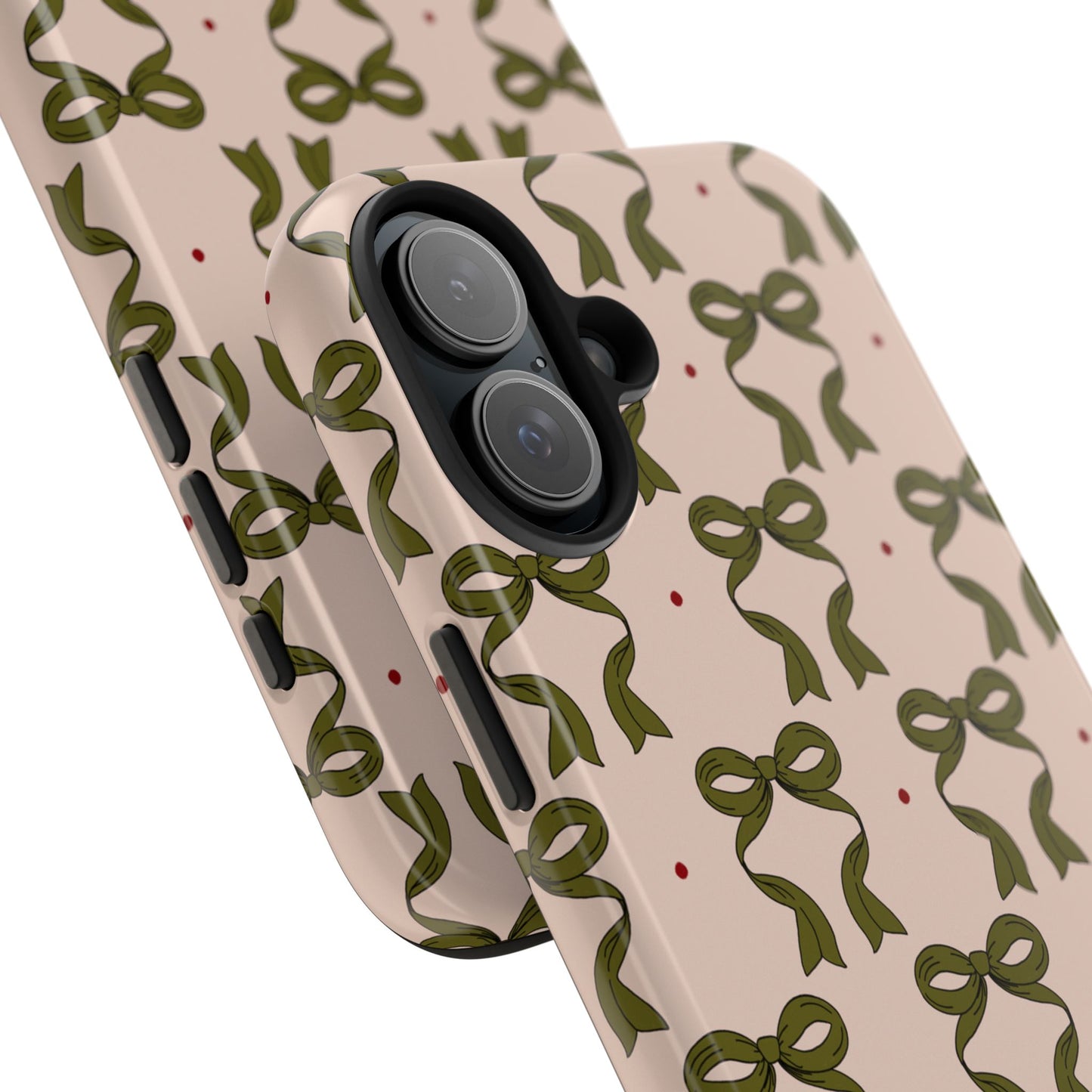 Pink & Green Bows IPhone Case