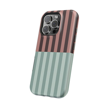 Burgundy and Blue Stripe Phone Case