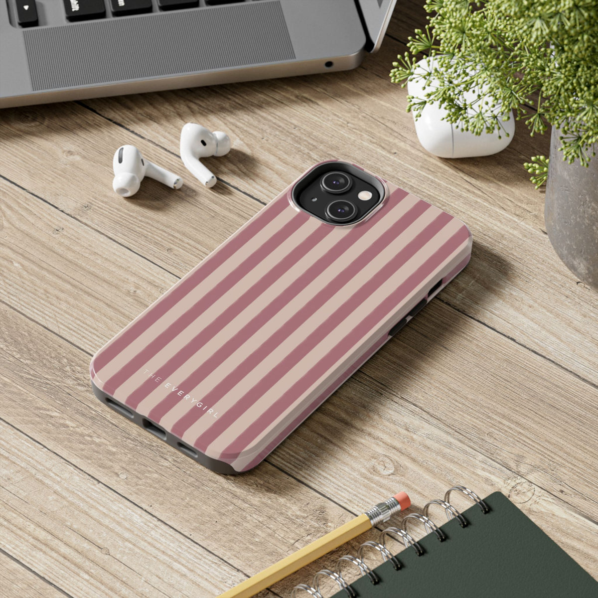 Tone on Tone Pink Stripes IPhone Case