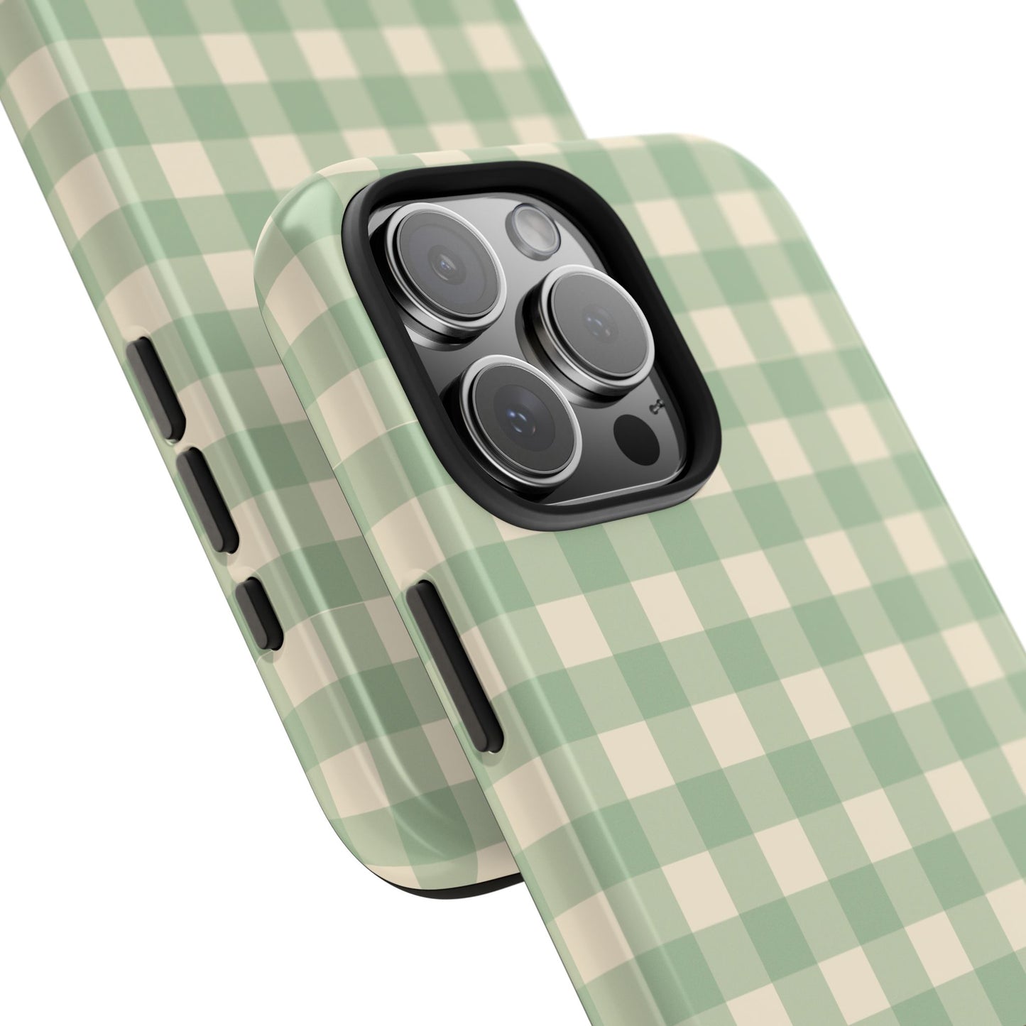 Customizable Green Gingham Phone Case
