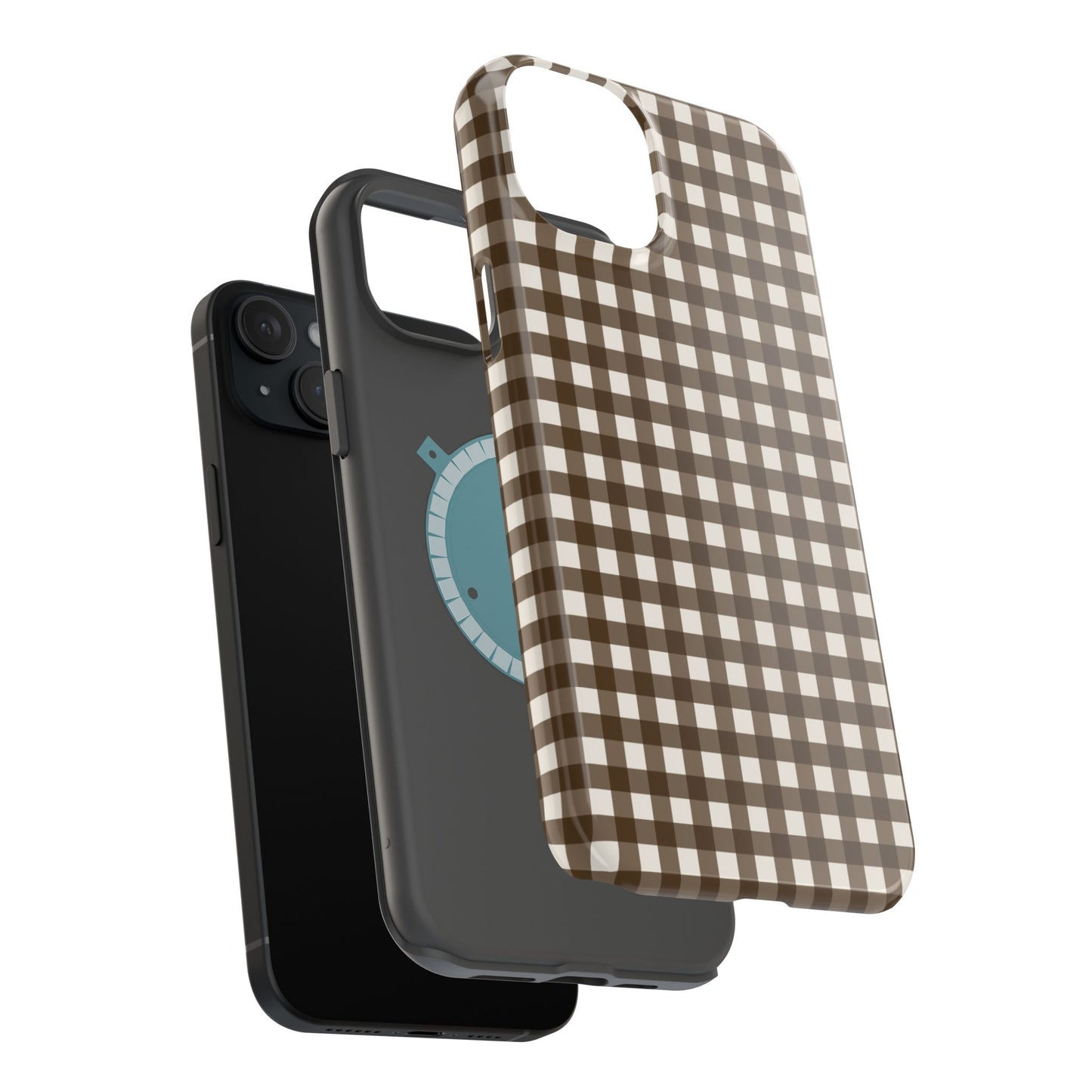 Brown Gingham Phone Case
