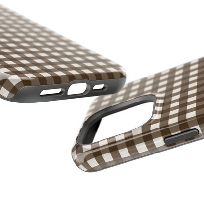 Brown Gingham Phone Case