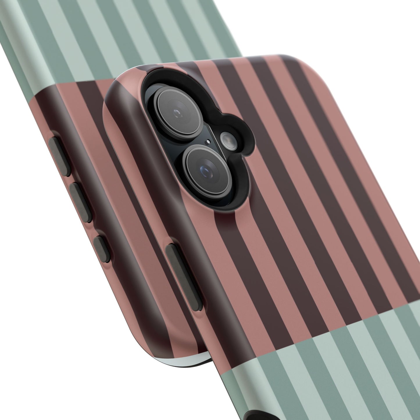 Burgundy and Blue Stripe Phone Case