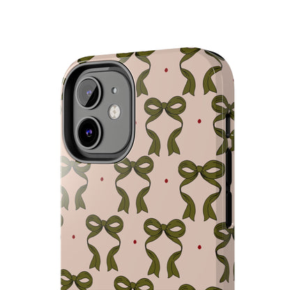 Pink & Green Bows IPhone Case