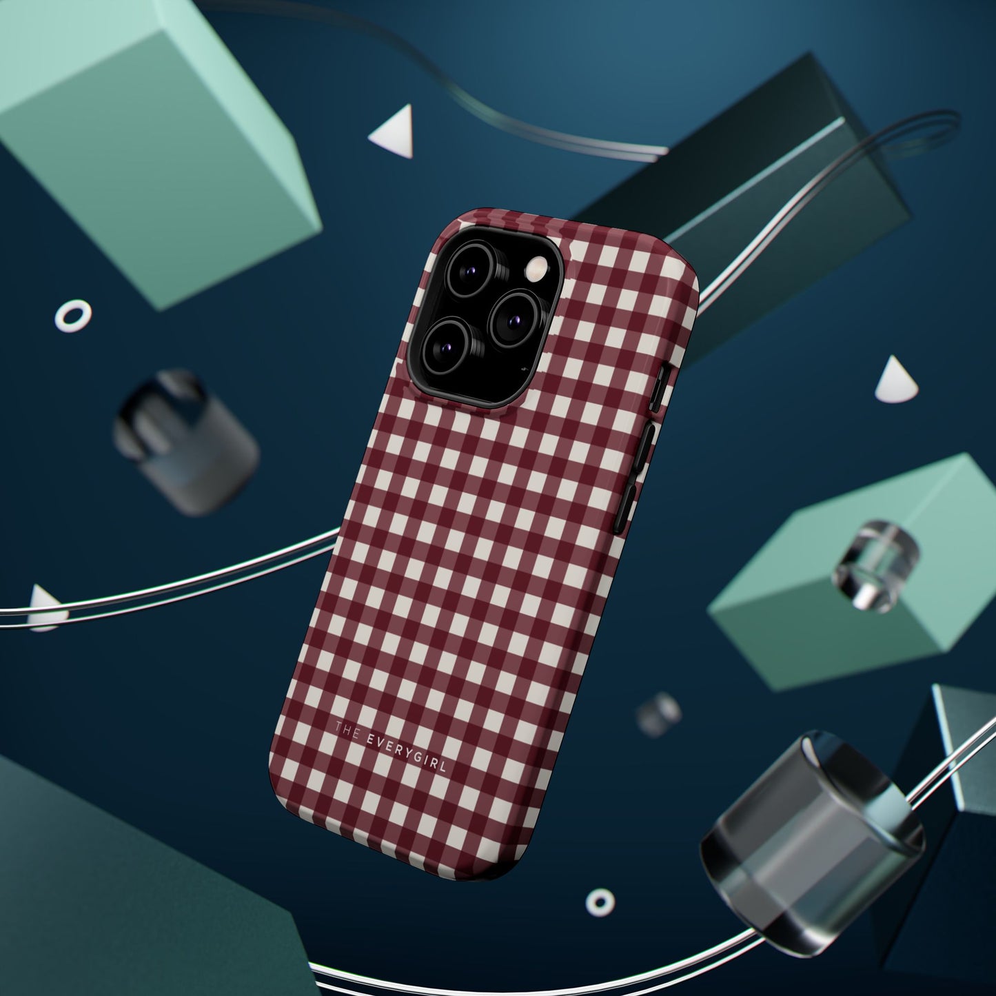 Burgundy Gingham Phone Case
