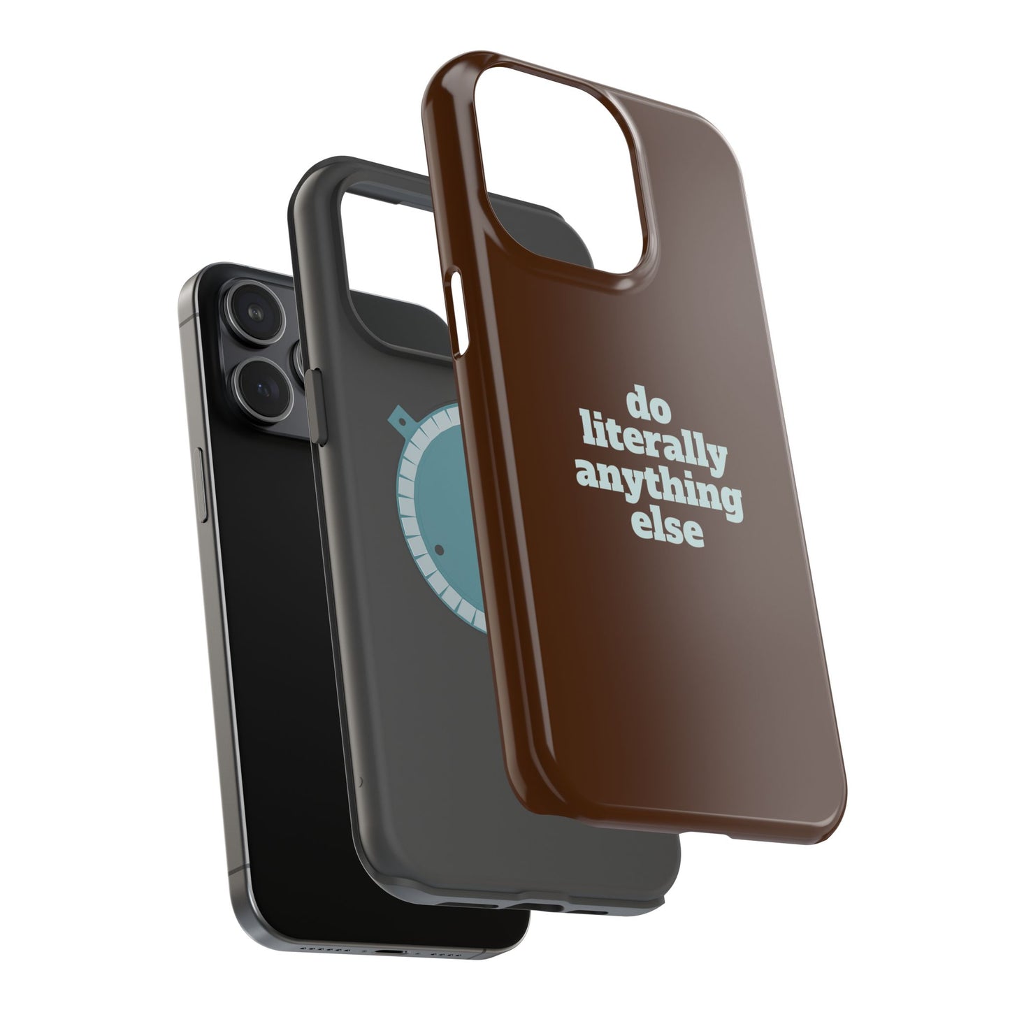 Do Literally Anything Else Brown & Blue Phone Case