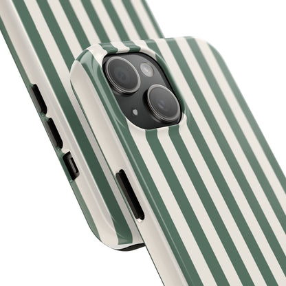 Green Cabana Stripe Phone Case