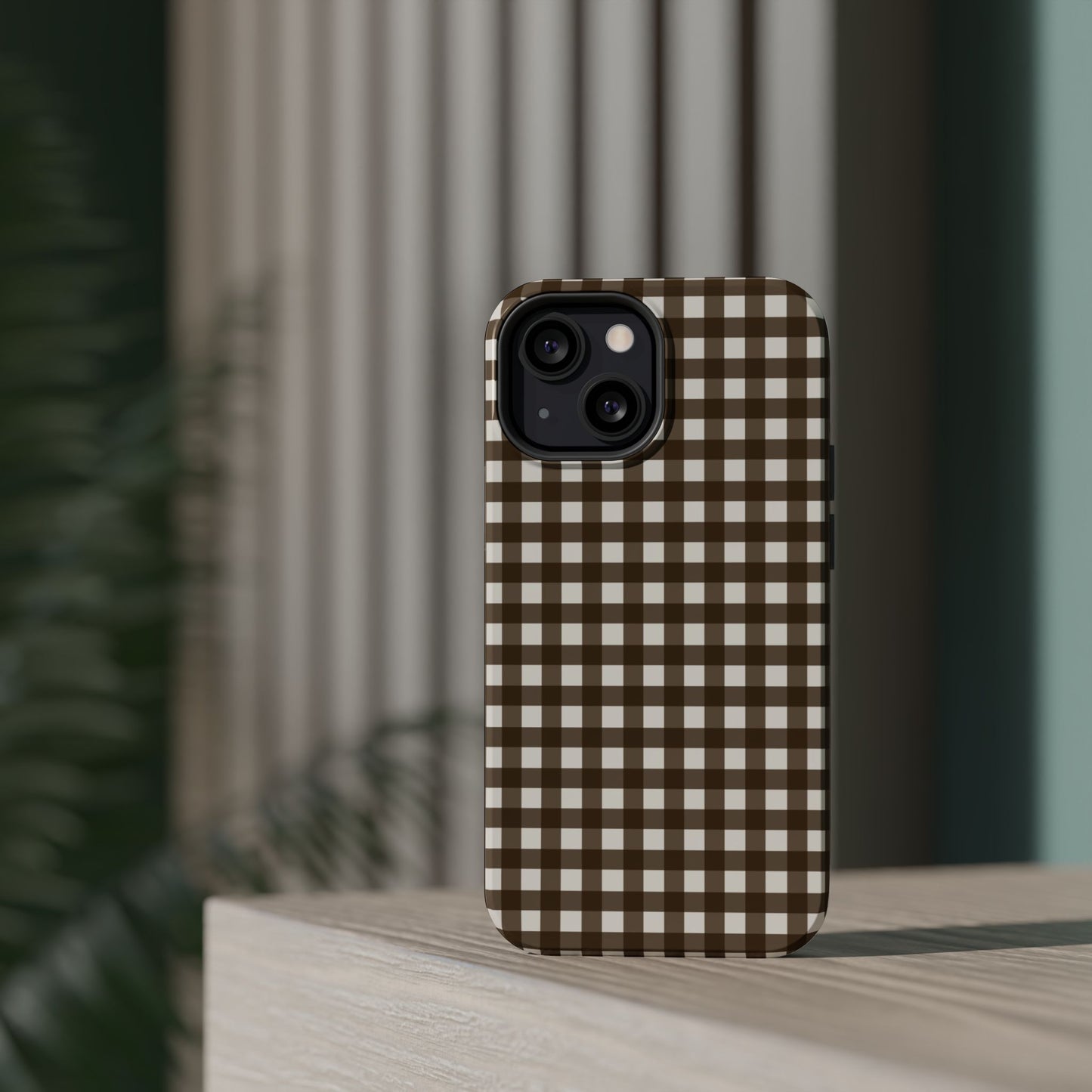 Brown Gingham Phone Case