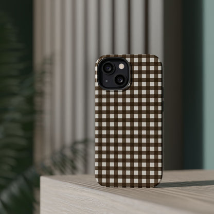 Brown Gingham Phone Case