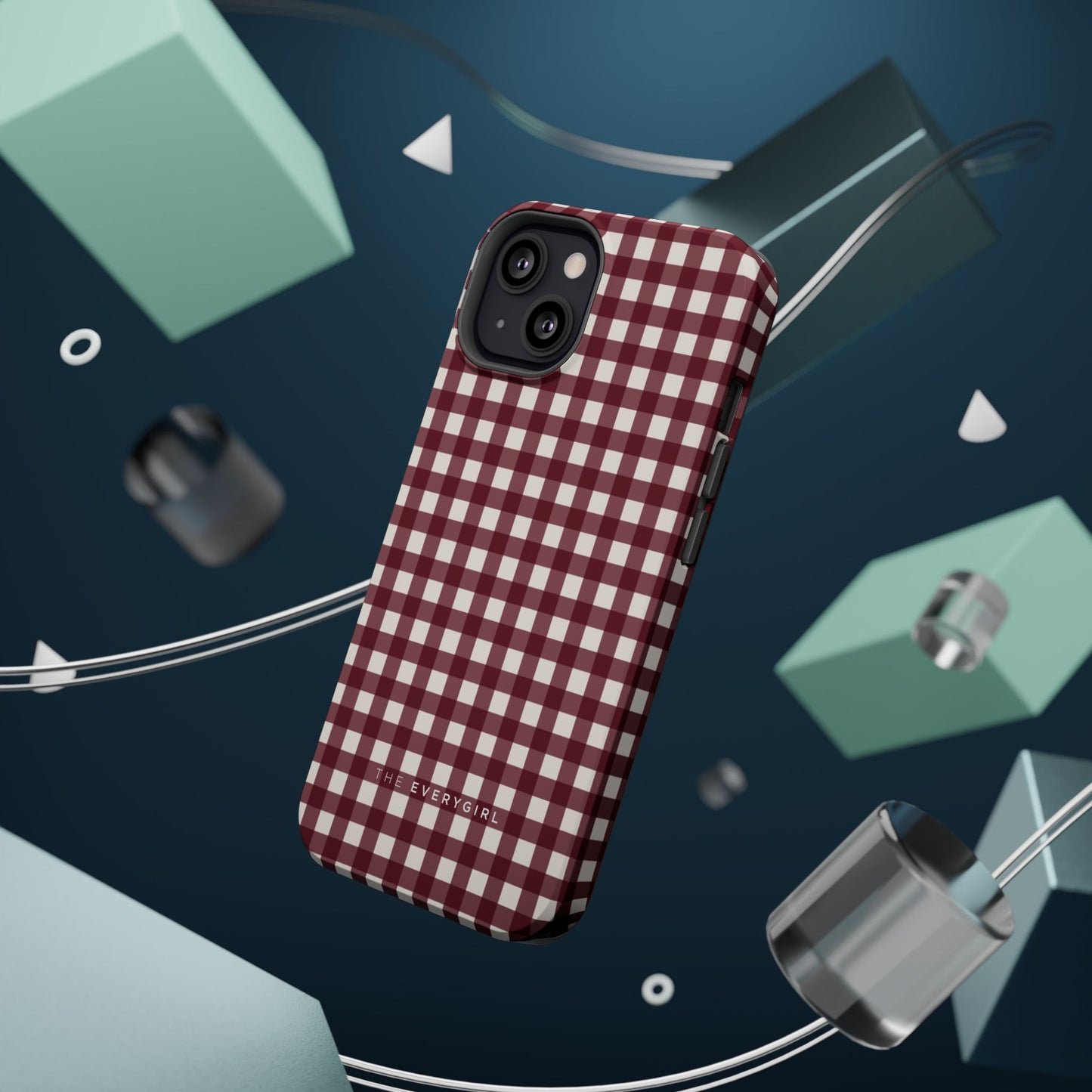 Burgundy Gingham Phone Case