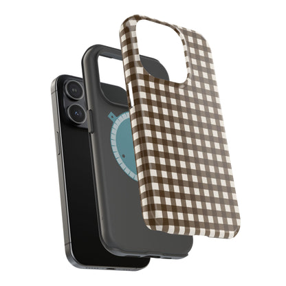 Brown Gingham Phone Case