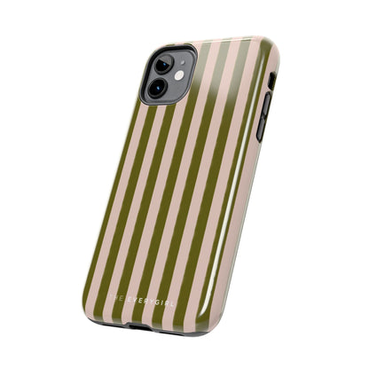 Green & Pink Stripes IPhone Case