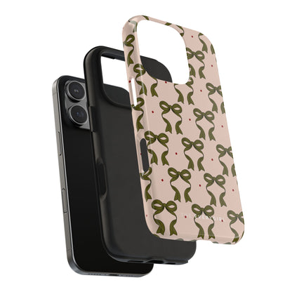 Pink & Green Bows IPhone Case