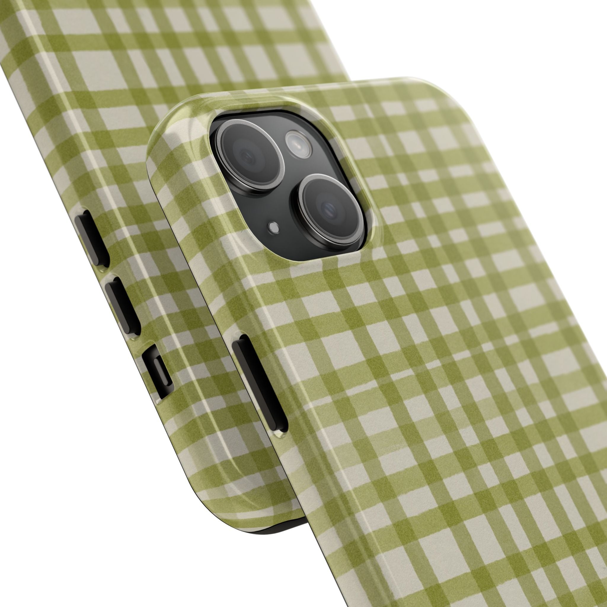 Green Gingham Phone Case