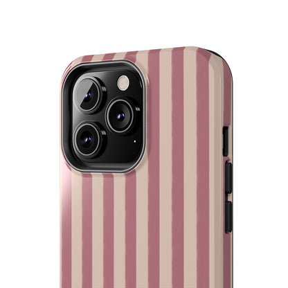 Tone on Tone Pink Stripes IPhone Case