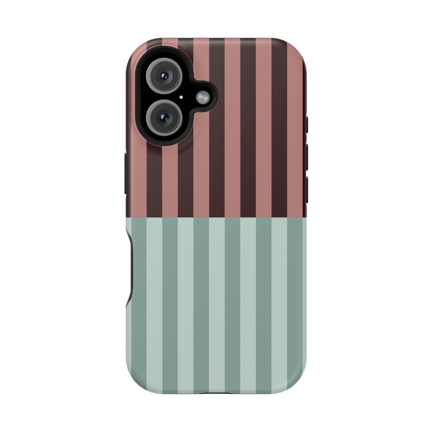 Burgundy and Blue Stripe Phone Case