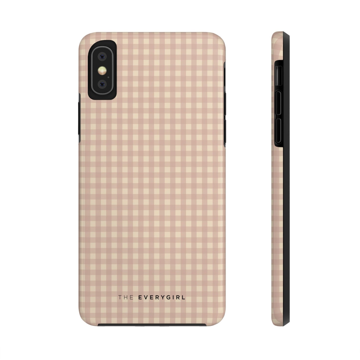 Neutral Blush Gingham IPhone Case