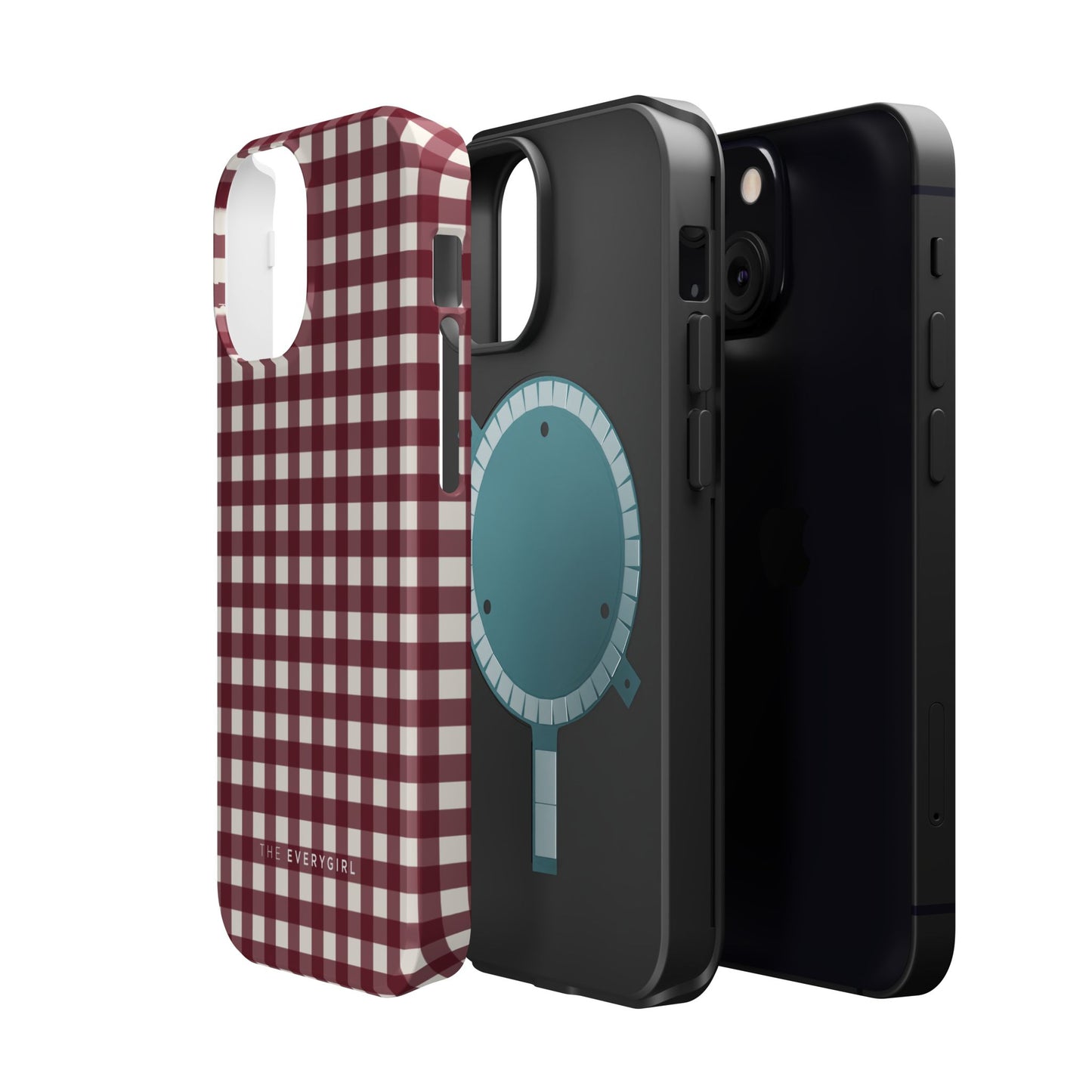 Burgundy Gingham Phone Case