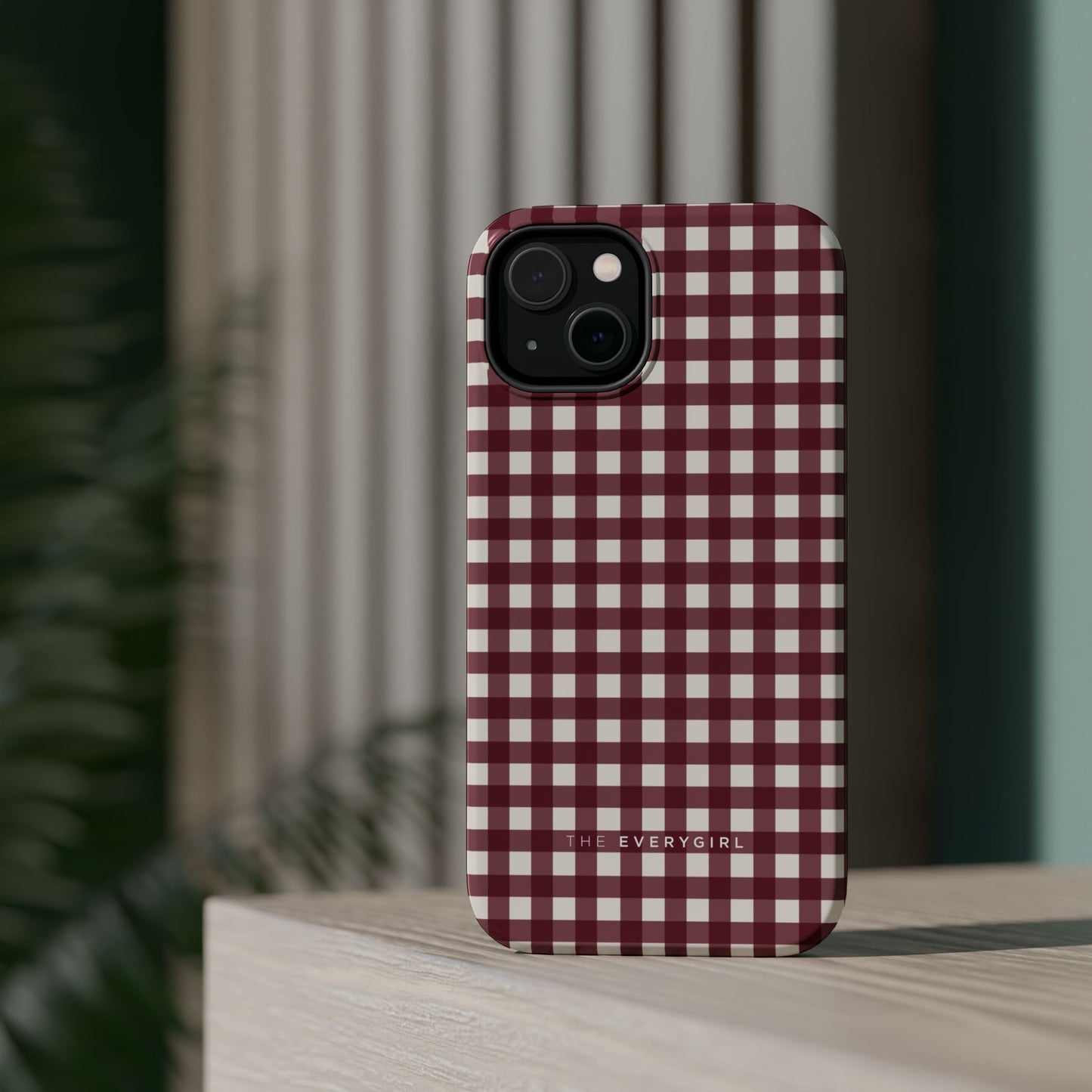 Burgundy Gingham Phone Case