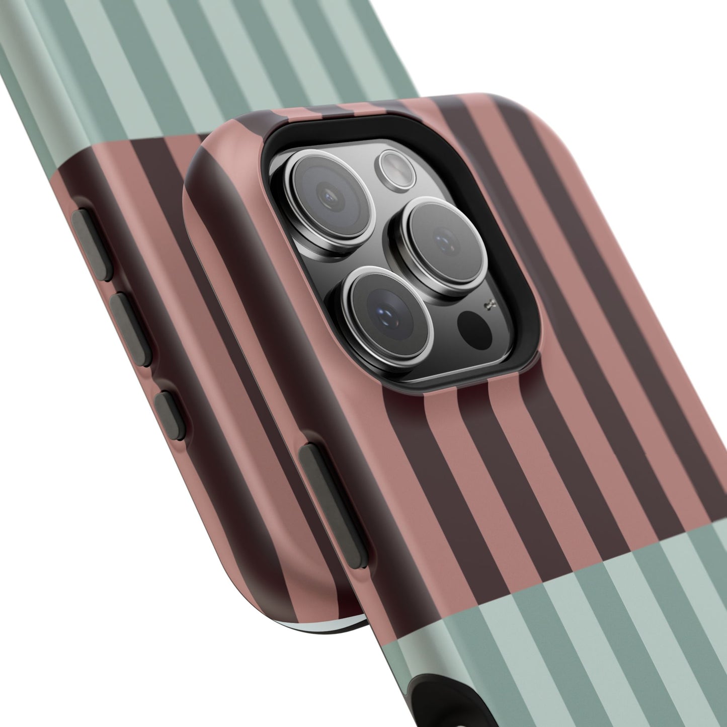 Burgundy and Blue Stripe Phone Case