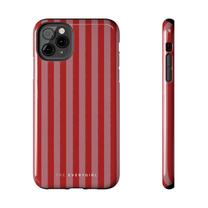 Red & Pink Stripes IPhone Case