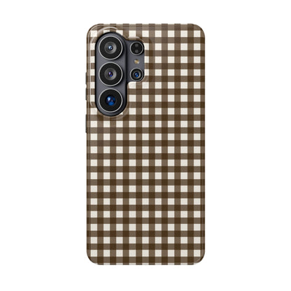 Brown Gingham Phone Case