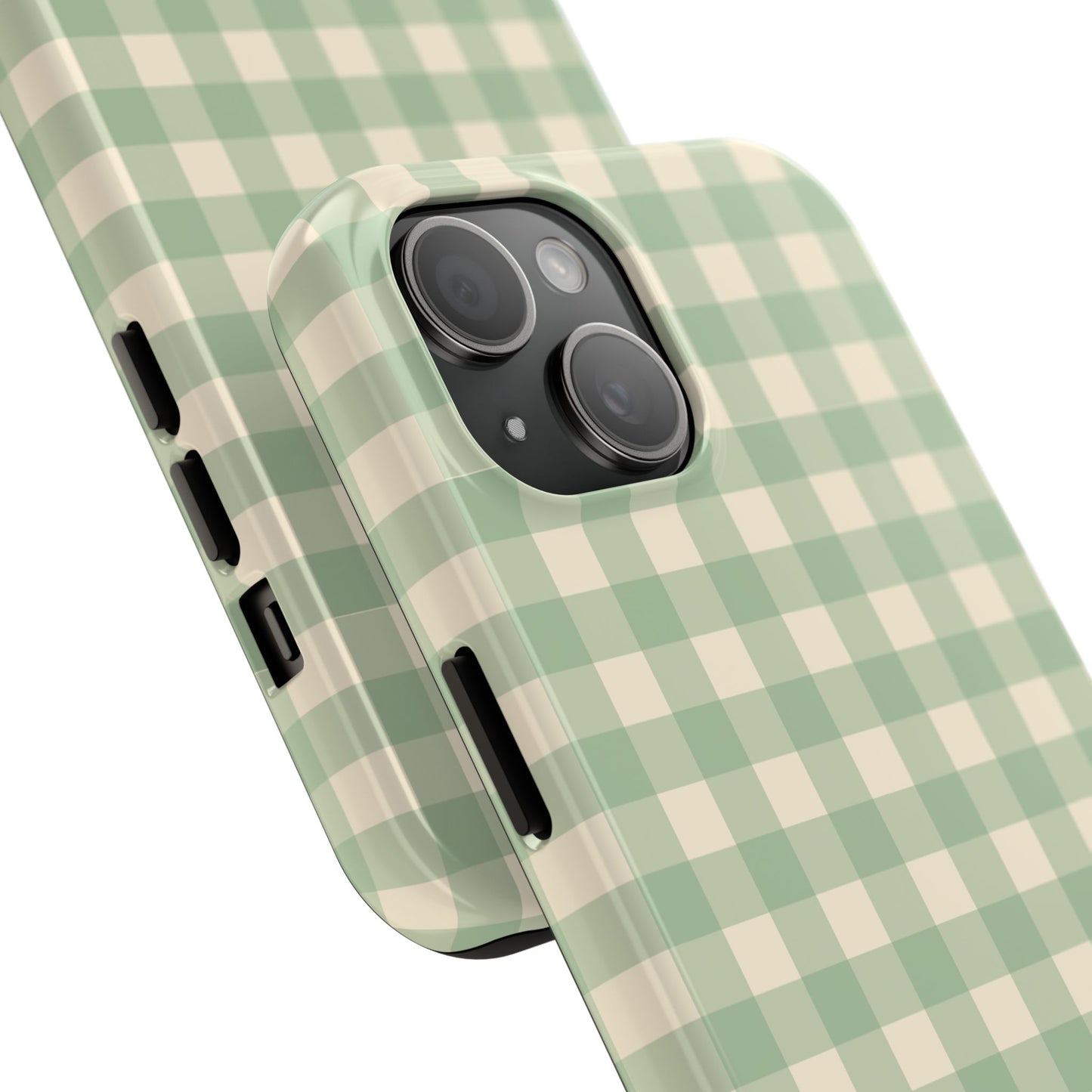 Customizable Green Gingham Phone Case