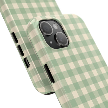 Customizable Green Gingham Phone Case