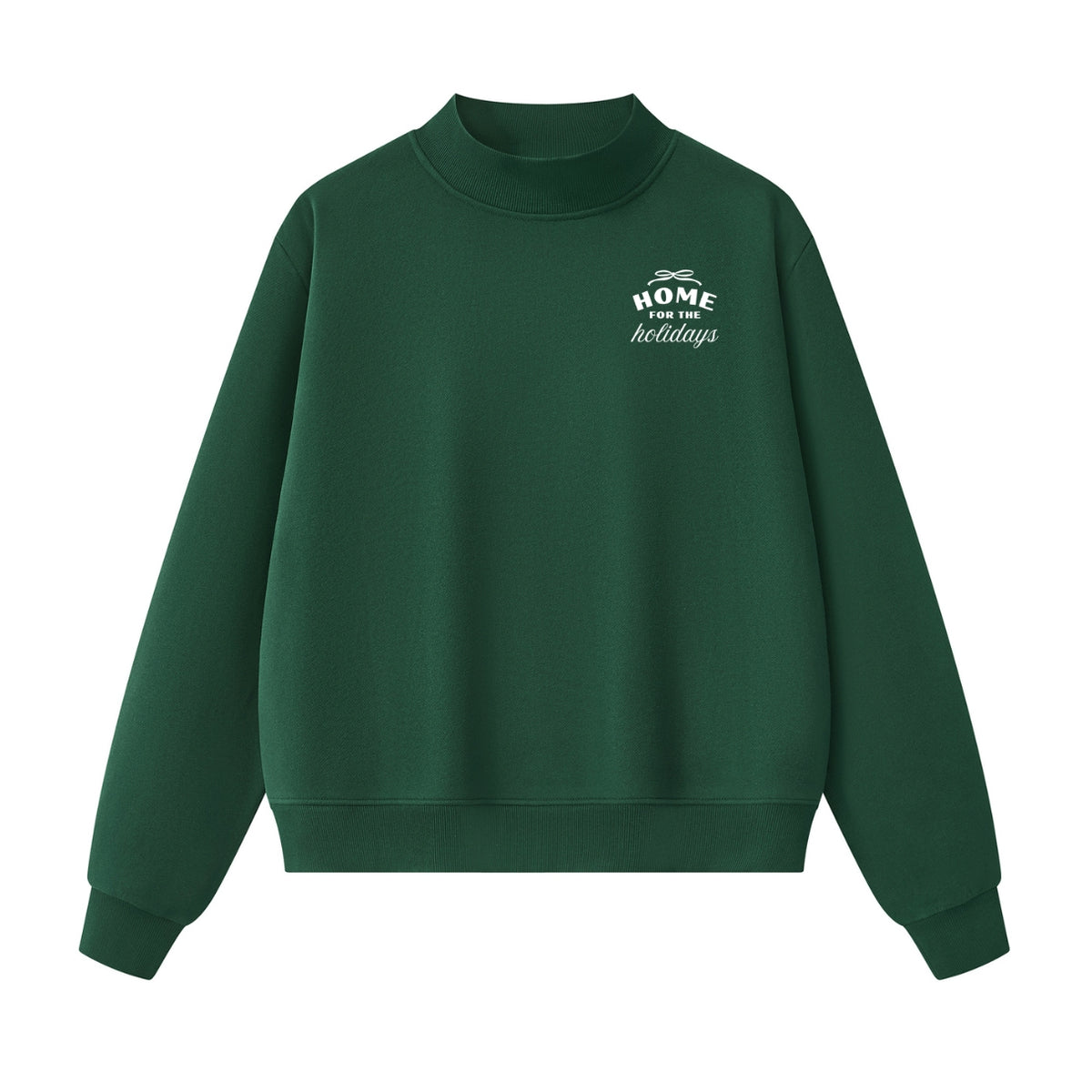 Holiday Bow Mock-Neck Sweatshirt