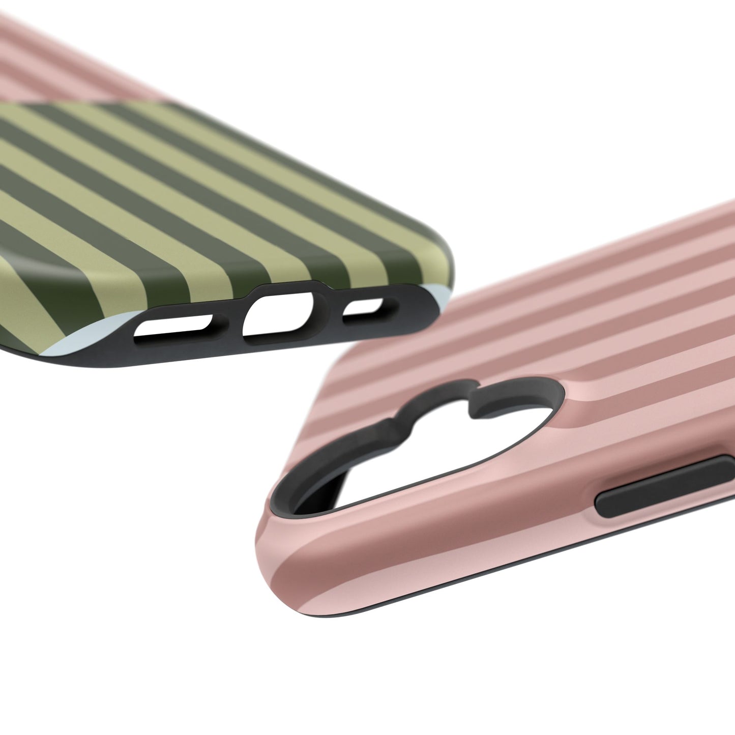Pink & Green Stripe Phone Case