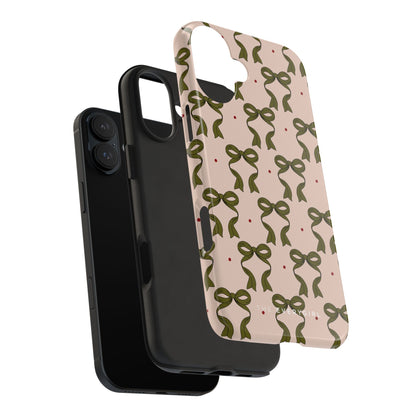 Pink & Green Bows IPhone Case