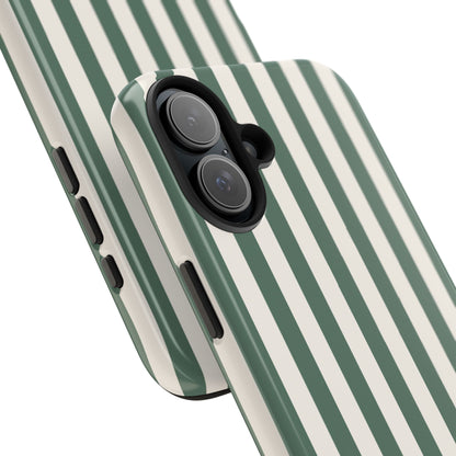 Green Cabana Stripe Phone Case