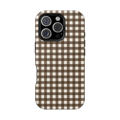 Brown Gingham Phone Case