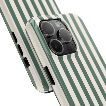 Green Cabana Stripe Phone Case