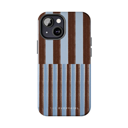 January Blue & Brown Phone Case