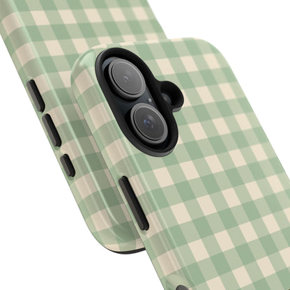 Customizable Green Gingham Phone Case