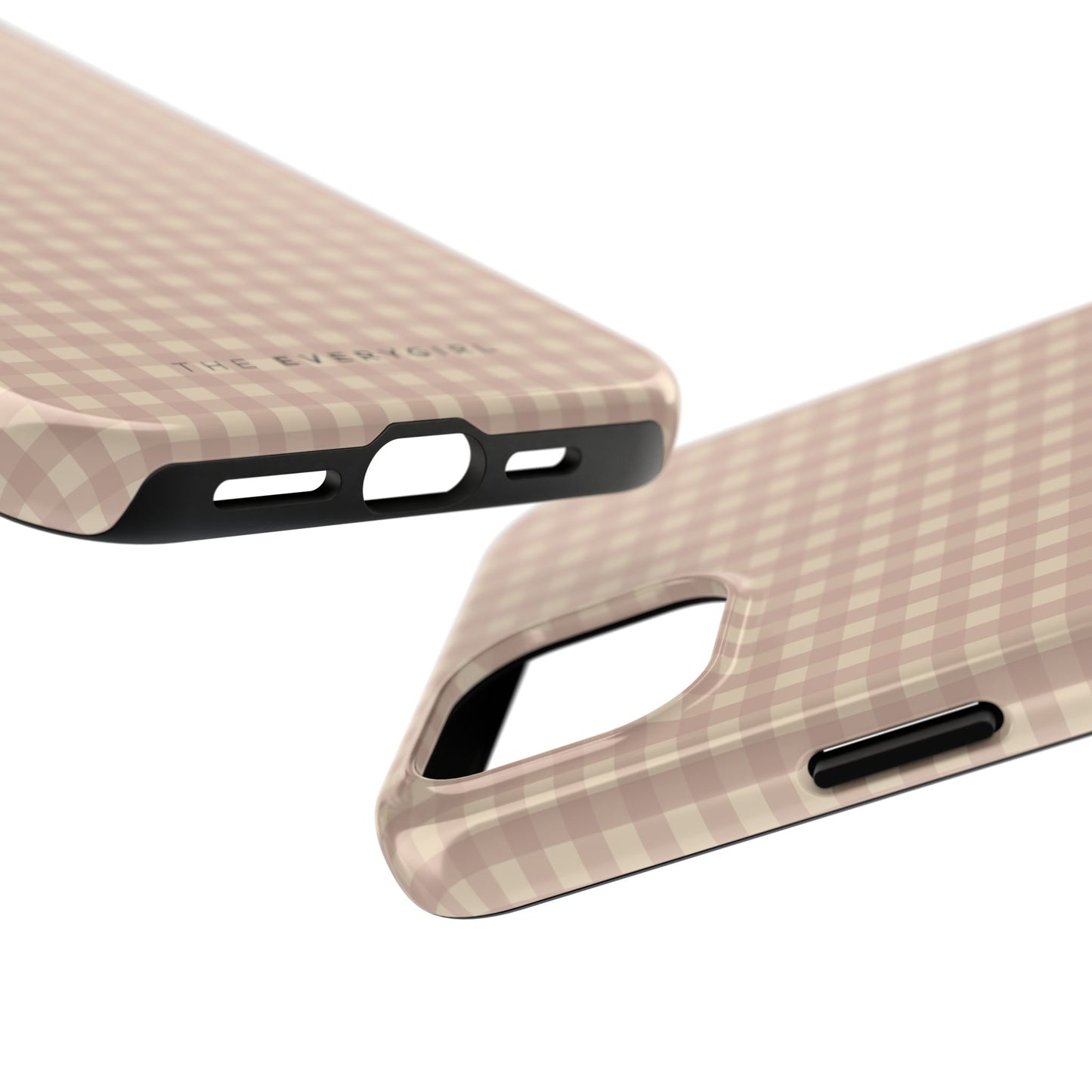 Neutral Blush Gingham IPhone Case