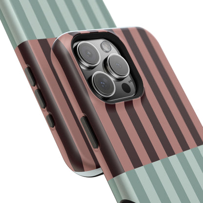 Burgundy and Blue Stripe Phone Case