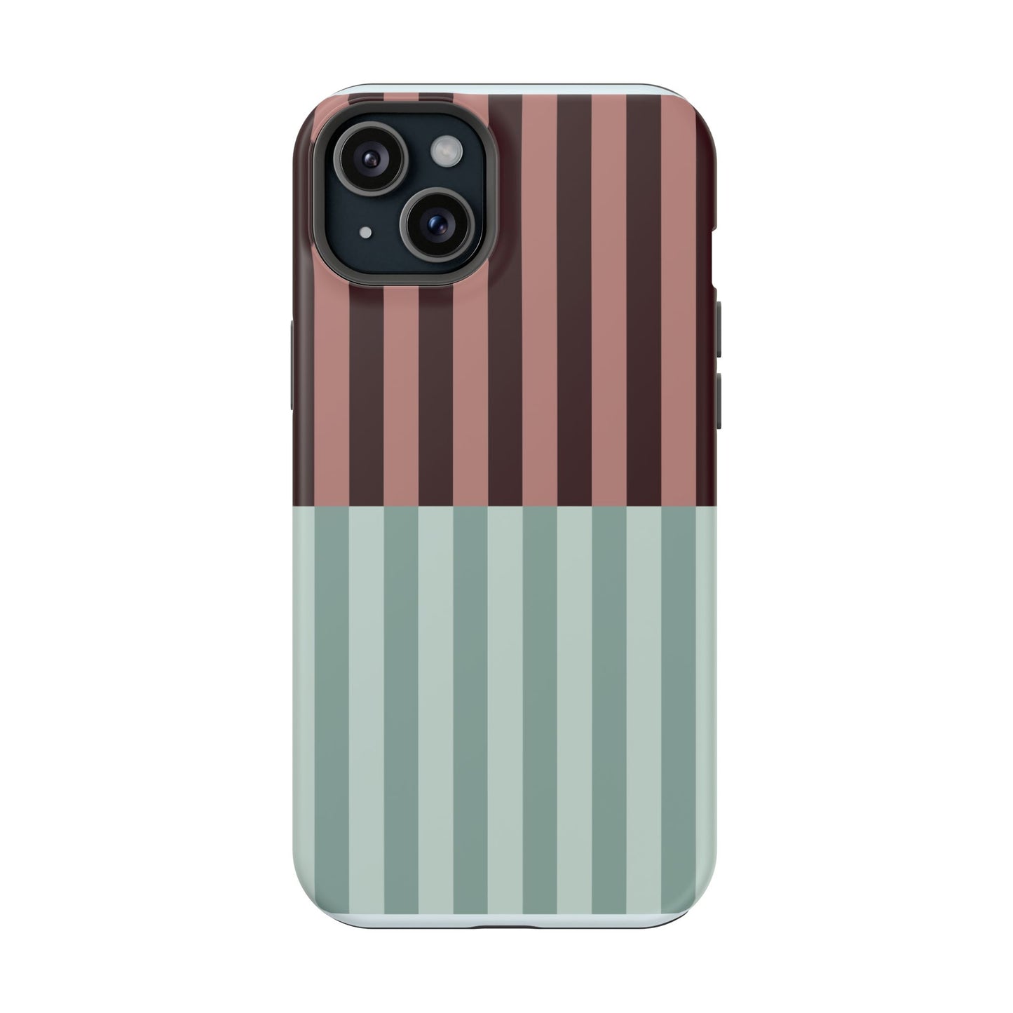 Burgundy and Blue Stripe Phone Case