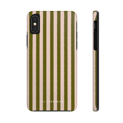 Green & Pink Stripes IPhone Case