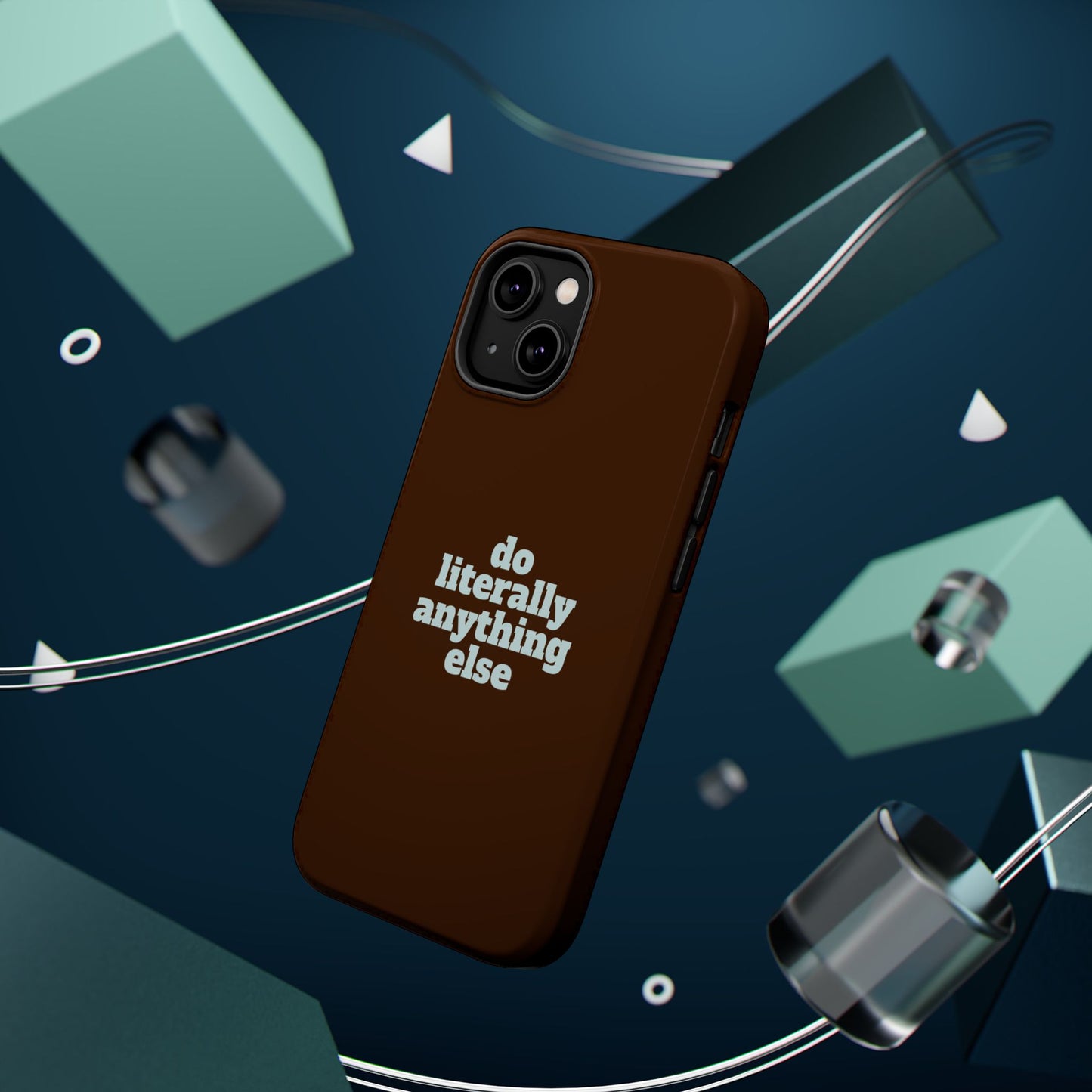 Do Literally Anything Else Brown & Blue Phone Case