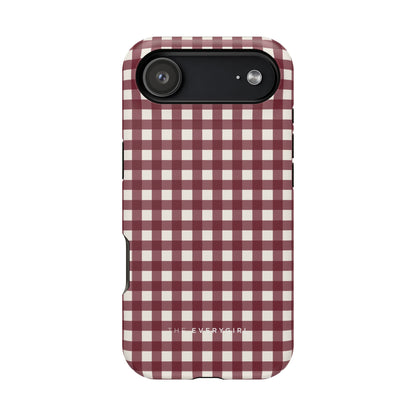 Burgundy Gingham Phone Case
