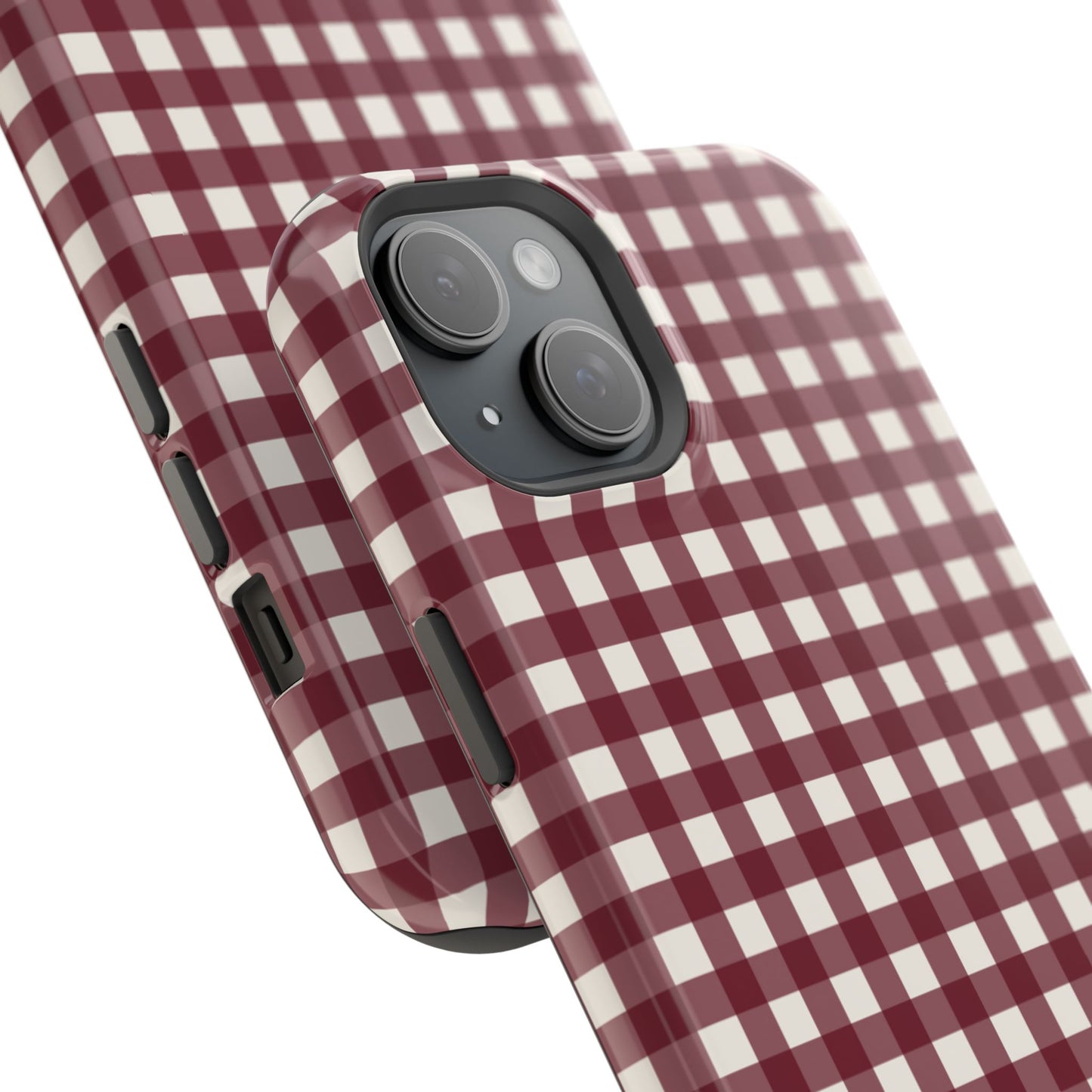Burgundy Gingham Phone Case