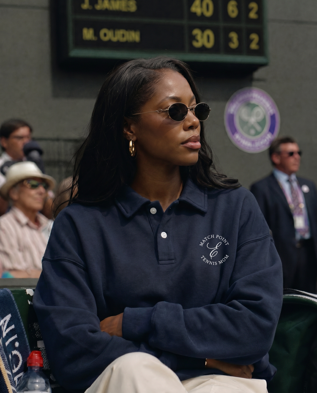 Tennis Mom Navy Polo Sweatshirt