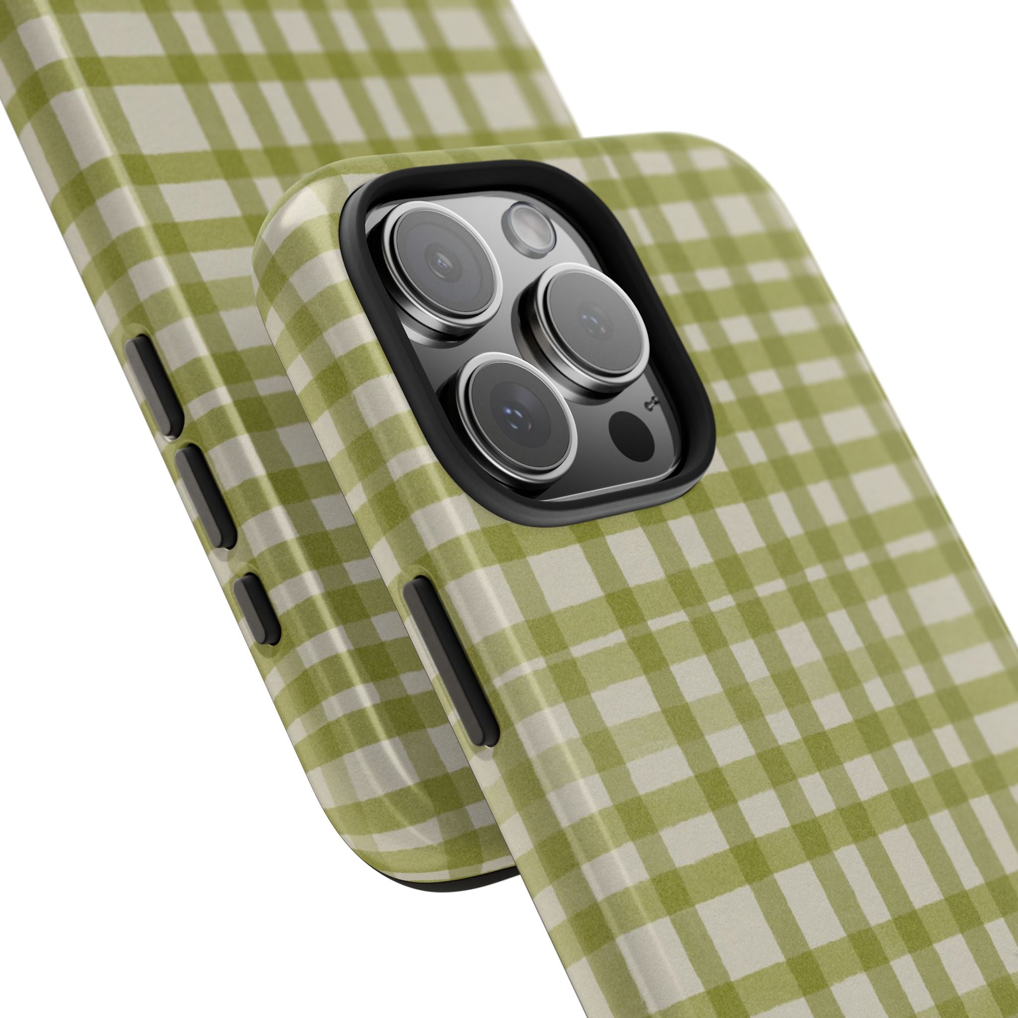 Green Gingham Phone Case