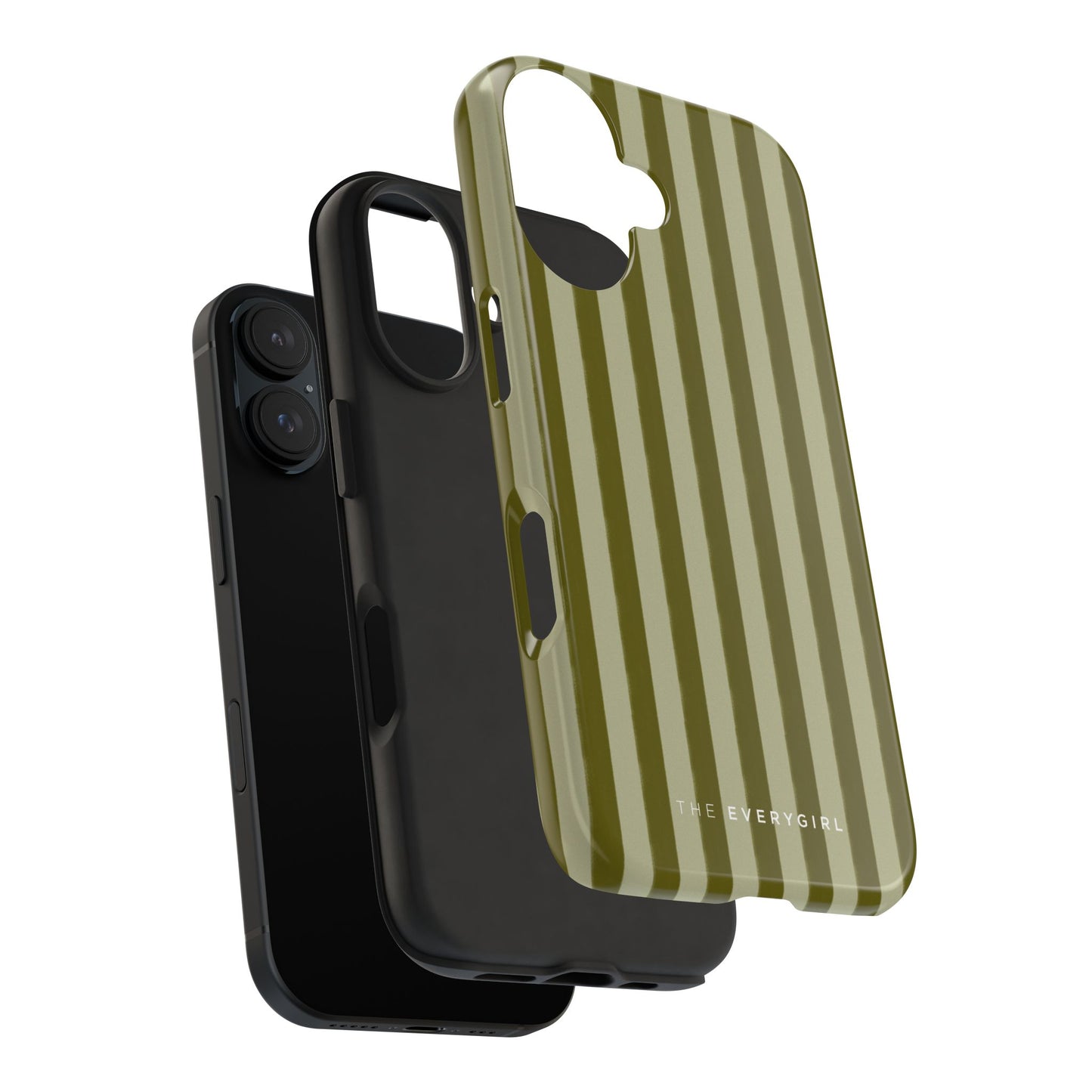 Tone on Tone Green Stripes IPhone Case