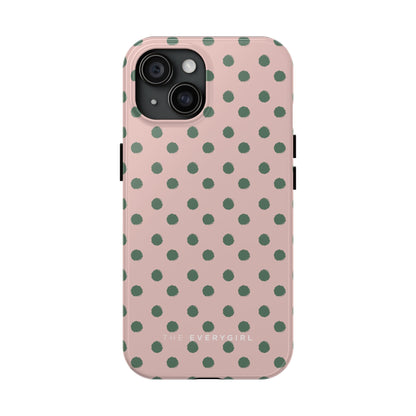West Coast – Pink & Green Polka Dots Phone Case