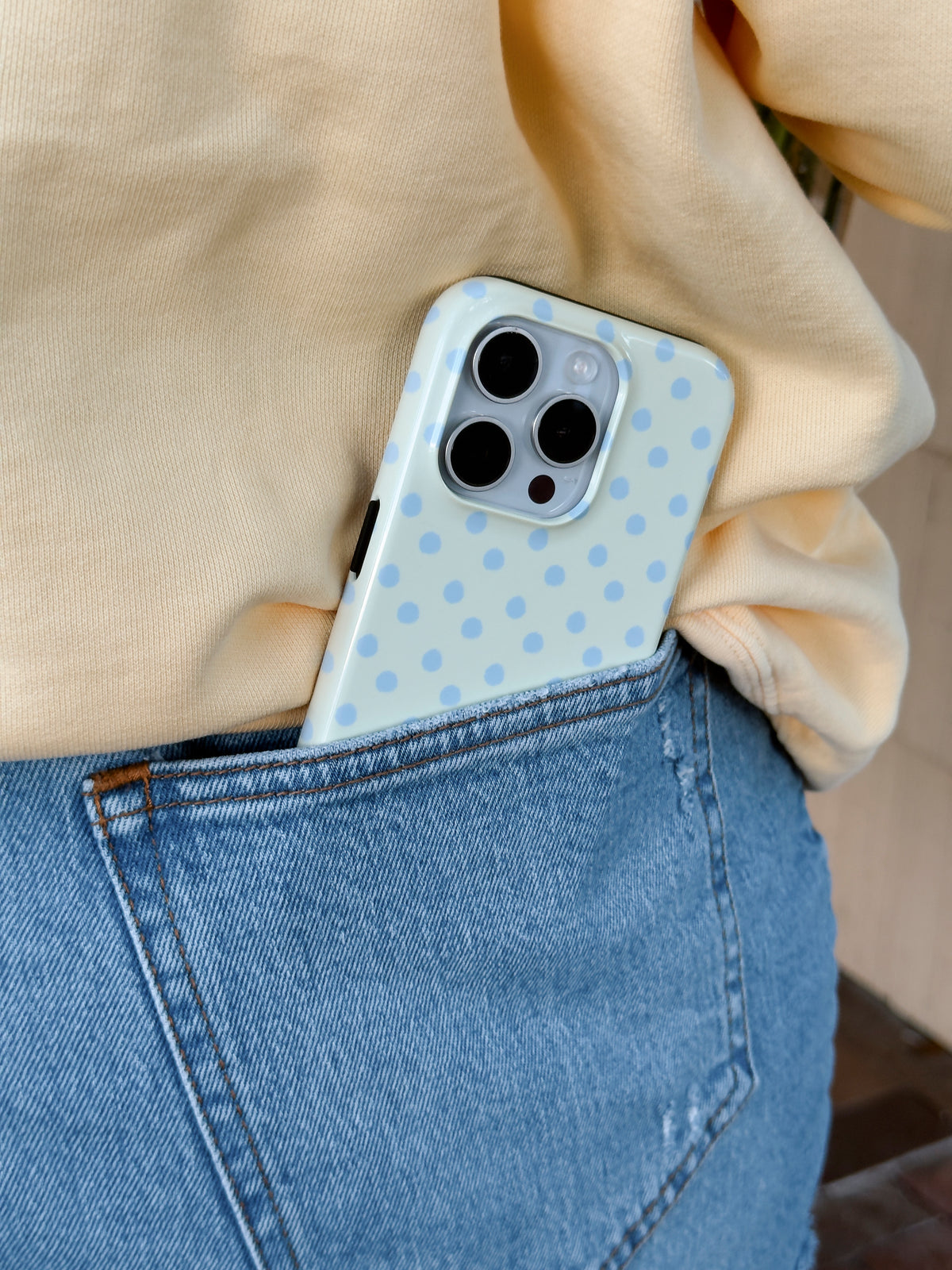 Yellow & Blue Polka Dots Phone Case