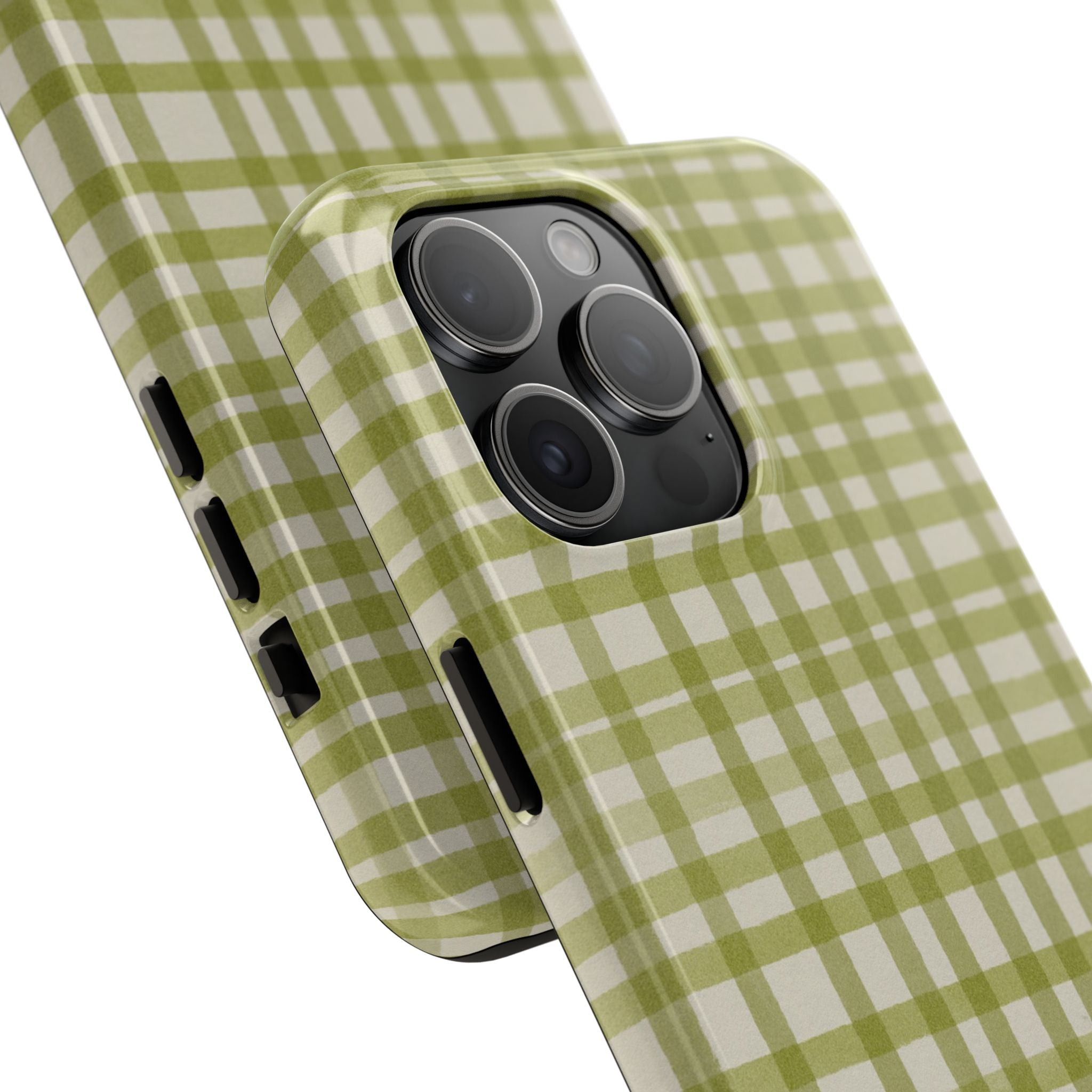 Green Gingham Phone Case